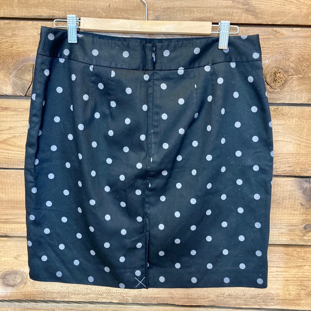 Ann Taylor Loft Polka Dot Black Skirt - Picture 2 of 3
